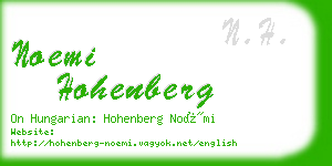 noemi hohenberg business card
